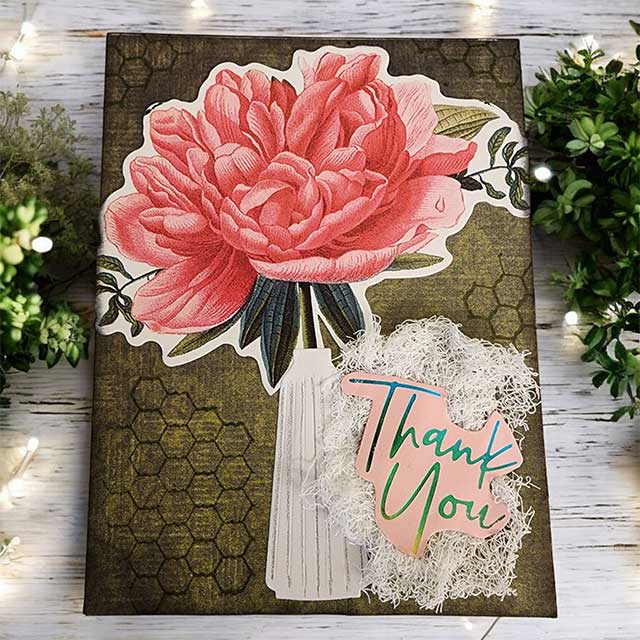 Thank You Card - Handmade Mixed Media