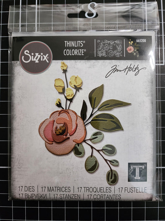 Tim Holtz Bloom Colorize Sizzix Thinlets 665208