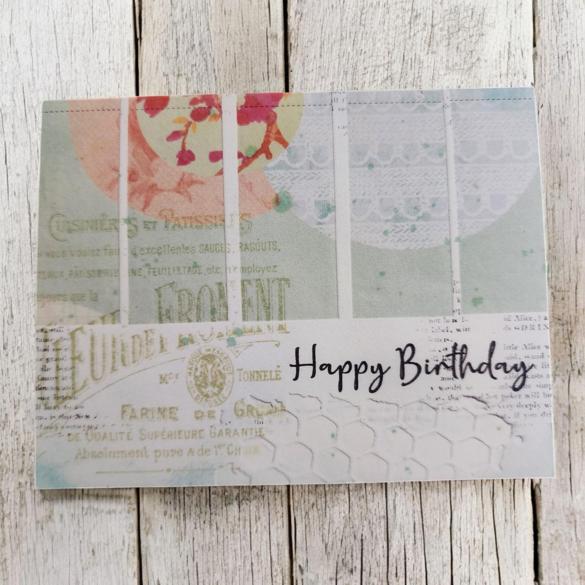 Mixed Media Vintage Inspired Birthday Card