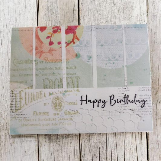 Mixed Media Vintage Inspired Birthday Card