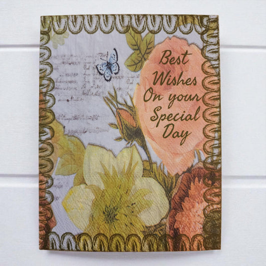 Floral Best Wishes Card