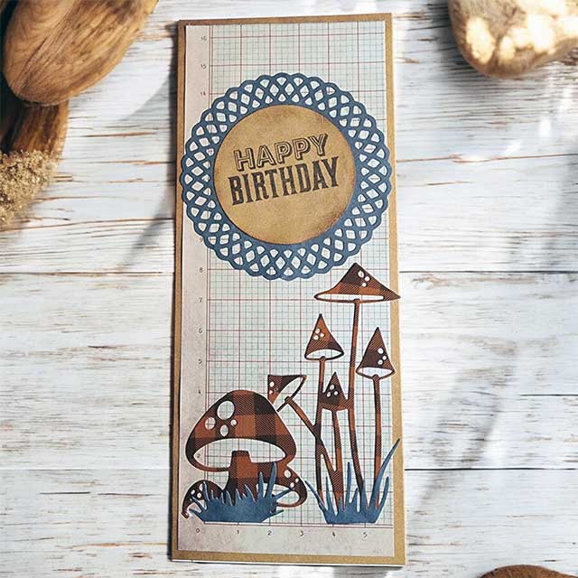 Birthday Card Mushroom Design