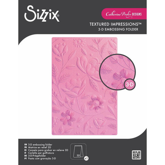 Sizzix Happy Garden Catherine Pooler 3D Embossing Folder