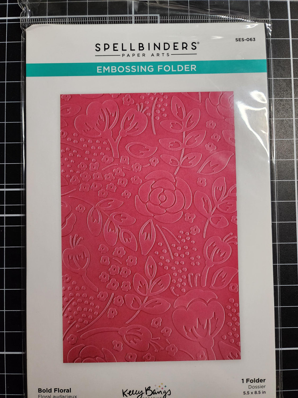 Spellbinders Bold Floral Embossing Folder Kelly Bangs