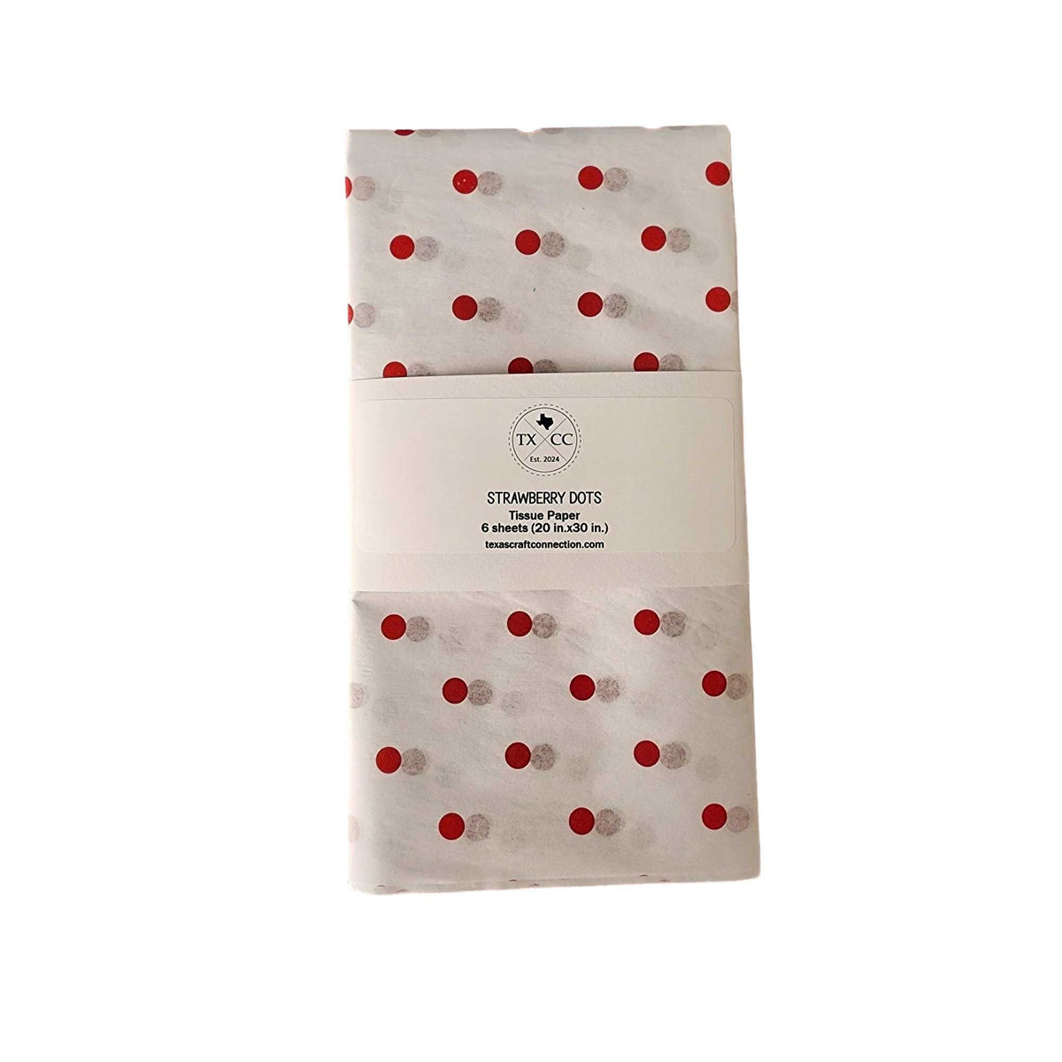 Strawberry Red Dots Tissue Paper