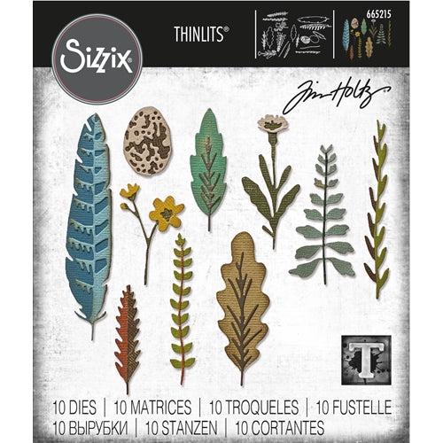 Tim Holtz Funky Nature Dies Sizzix Thinlets