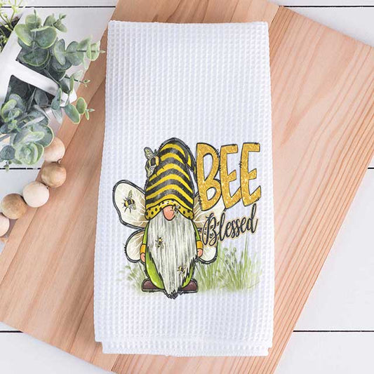 Bee Blessed Gnome Kitchen Towel