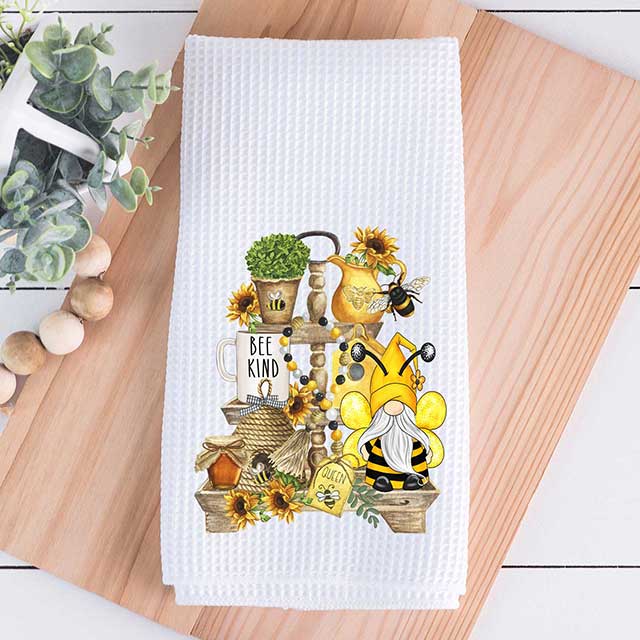 Bee Gnome Kitchen Towel