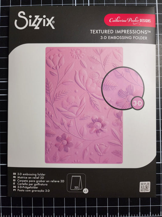 Sizzix Happy Garden Catherine Pooler 3D Embossing Folder