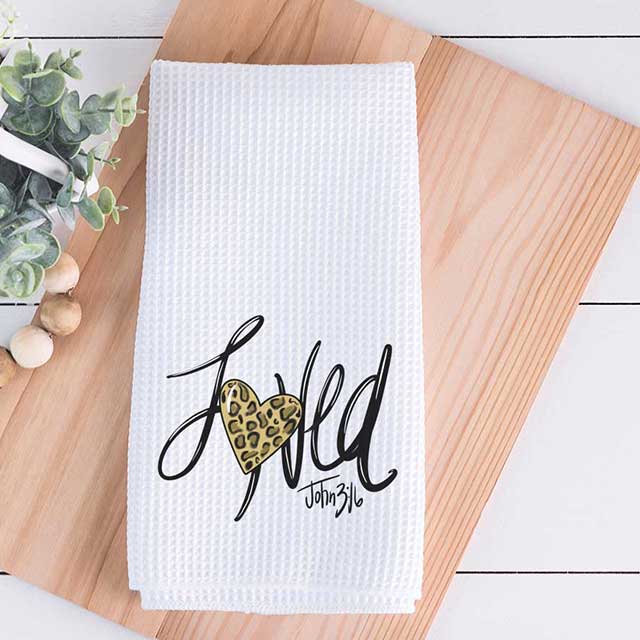 John 3:16 Loved Kitchen Towel