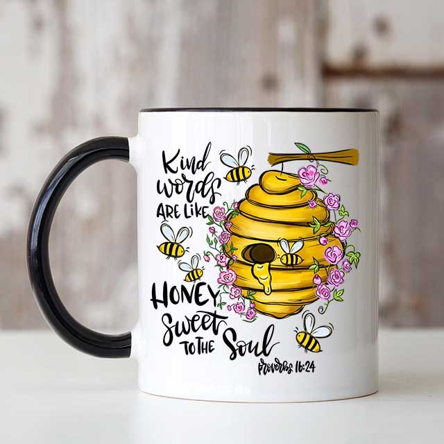 Kind Words Are Like Honey Proverbs Mug