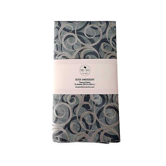 Silver and Gray Swirl Tissue Paper